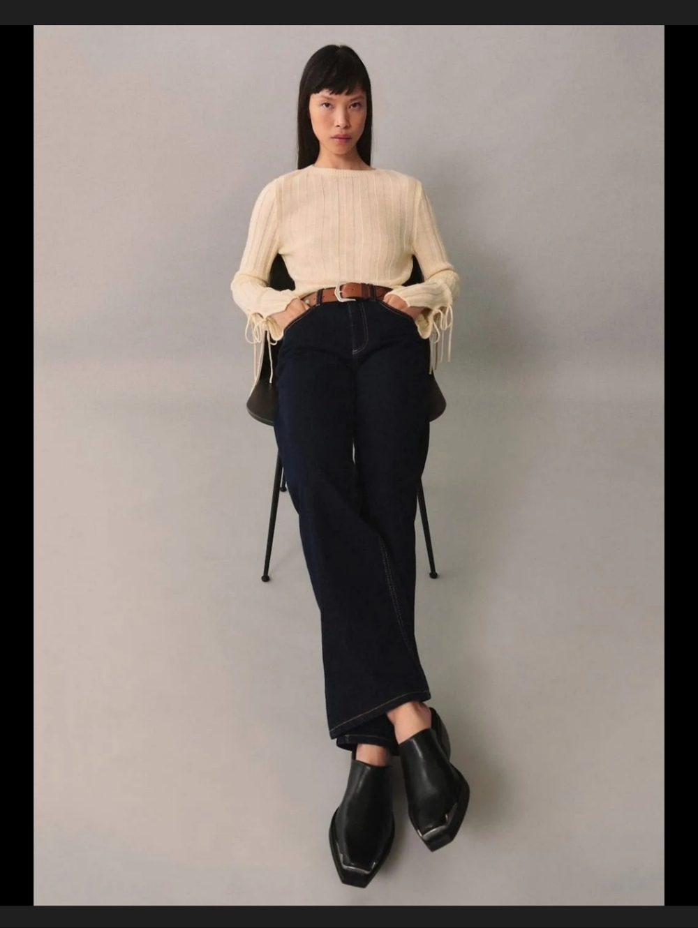 Mango Black Leather Square-Toe Mules - Picture 10 of 10